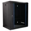 Extralink Lite 12U 530X400 Armadio rack a parete nero con ripiano