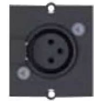 Bachmann - Faceplate modulare Snap-In - XLR 3 PIN - nero