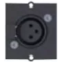 Bachmann - Faceplate modulare Snap-In - XLR 3 PIN - nero