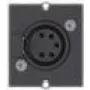 Bachmann Custom Module 1 x presa XLR - Faceplate modulare Snap-In - XLR (5 pin) - nero (917.101)