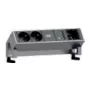 Prolunga elettrica Bachmann DESK 2 0,2 m 2 prese AC nero acciaio inox