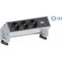 BACHMANN DESK2 1x presa Schuko 1x caricabatterie USB acciaio inox (902.5712)