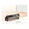 BACHMANN DESK2 ALU nero 2x presa Schuko 1x caricabatterie USB 1x ABD GST18