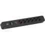 Ciabatta multipresa Bachmann PRIMO 2 nero 6 prese AC 2 m