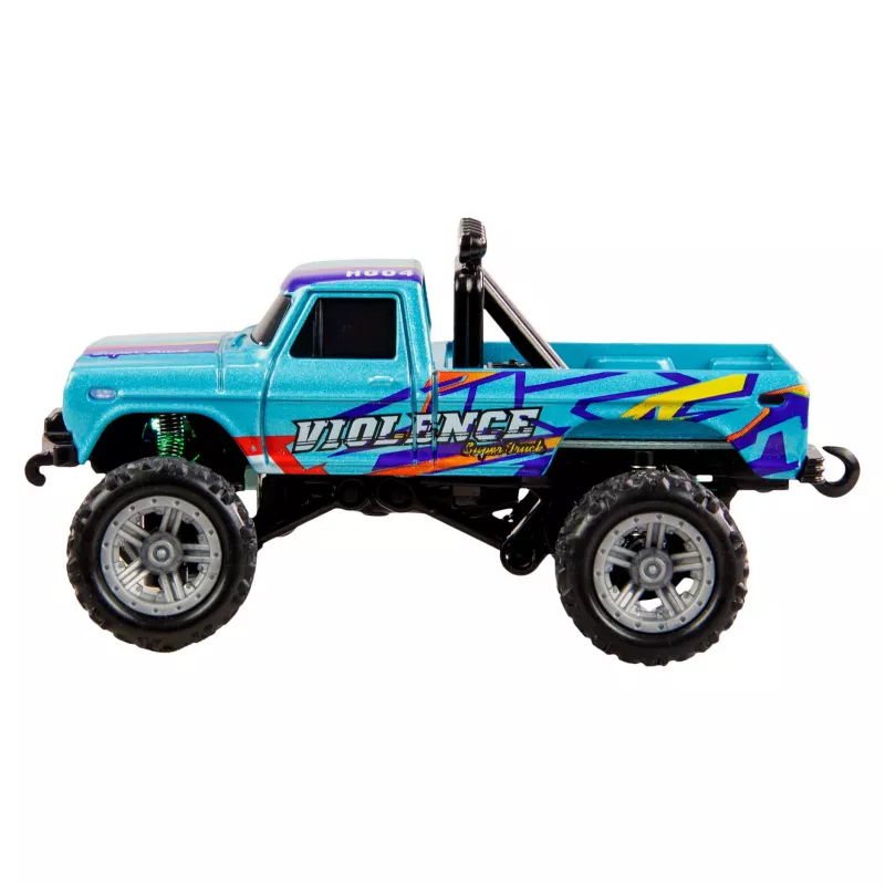 RC Monster Truck Amewi DieCast 1:64 RTR blu – pressofusione scala 1:64, pronto all'uso