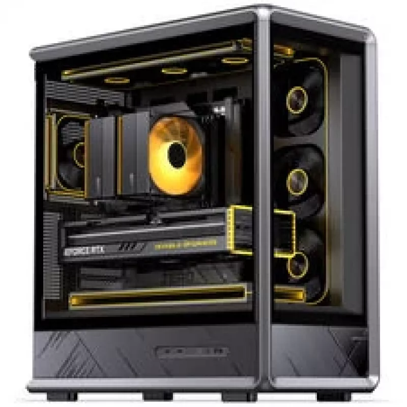 Case PC Jonsbo D401, Midi Tower, ATX, vetro temperato – nero