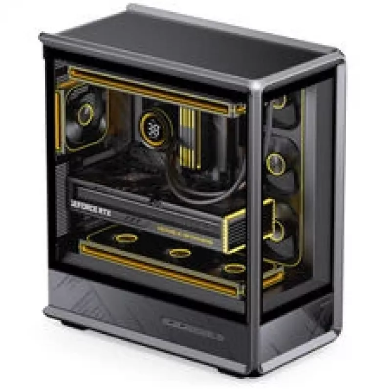 Case PC Jonsbo D401, Midi Tower, ATX, vetro temperato – nero