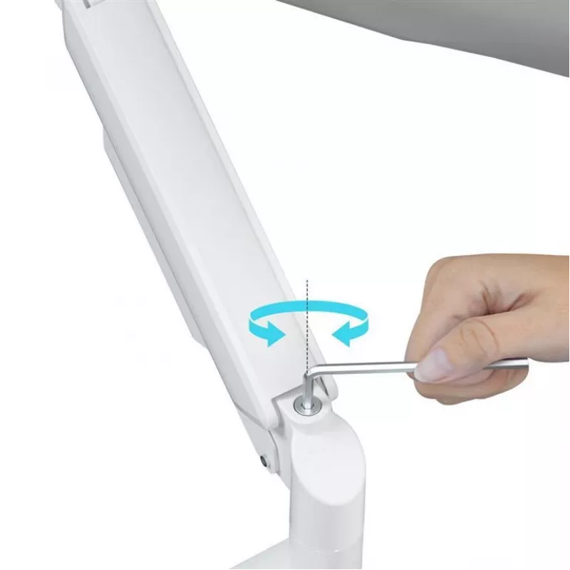 Supporto monitor GEMBIRD MA-DA2-06-W per schermi da 17–32 inch, montaggio a morsetto/binario da tavolo, bianco