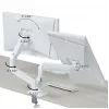 Supporto monitor GEMBIRD MA-DA2-06-W per schermi da 17–32 inch, montaggio a morsetto/binario da tavolo, bianco