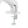Supporto monitor GEMBIRD MA-DA2-06-W per schermi da 17–32 inch, montaggio a morsetto/binario da tavolo, bianco