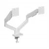Supporto monitor GEMBIRD MA-DA2-06-W per schermi da 17–32 inch, montaggio a morsetto/binario da tavolo, bianco