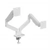 Supporto monitor GEMBIRD MA-DA2-06-W per schermi da 17–32 inch, montaggio a morsetto/binario da tavolo, bianco