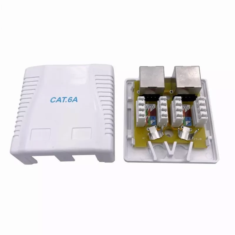 Presa di rete schermata da parete GEMBIRD 2×RJ45 Cat6A FTP