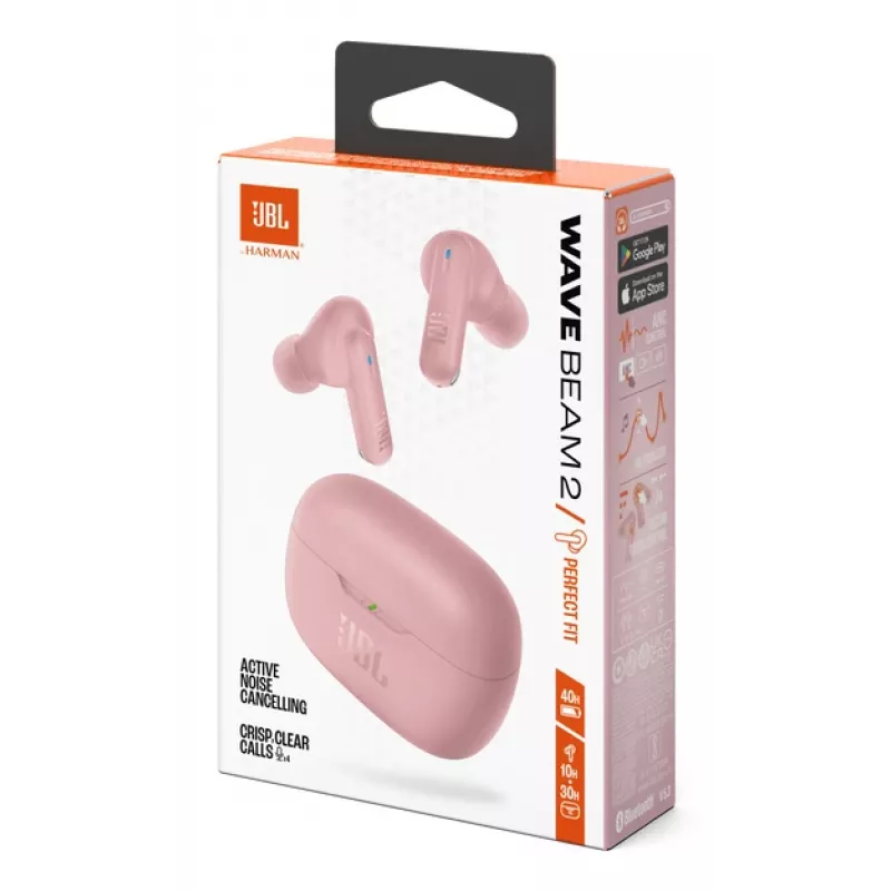 JBL Wave Beam 2 headset wireless in-ear chiamate/musica Bluetooth rosa