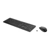 HP 230 combo mouse e tastiera wireless, full-size, wireless, RF Wireless, a membrana, nero, mouse incluso