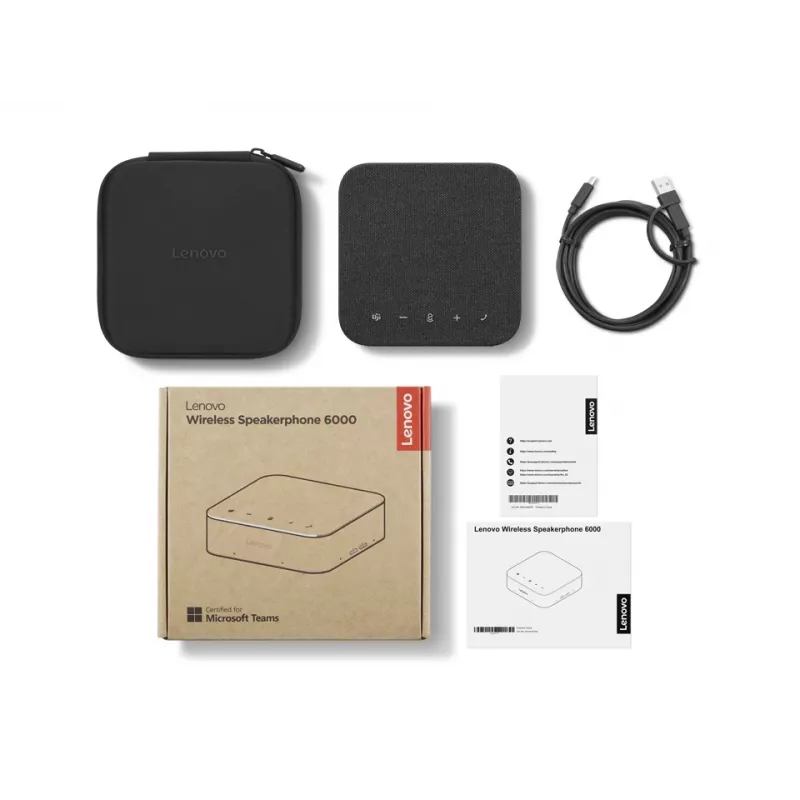 Lenovo auricolare vivavoce 4Y71Q47766 — PC Bluetooth, USB-C, batteria ricaricabile Li-Ion 4215 mAh, nero