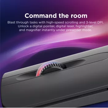 Mouse Bluetooth wireless ambidestro Lenovo 4Y51T62792 — LED IR, 4000 DPI, 7 tasti, rotella, grigio