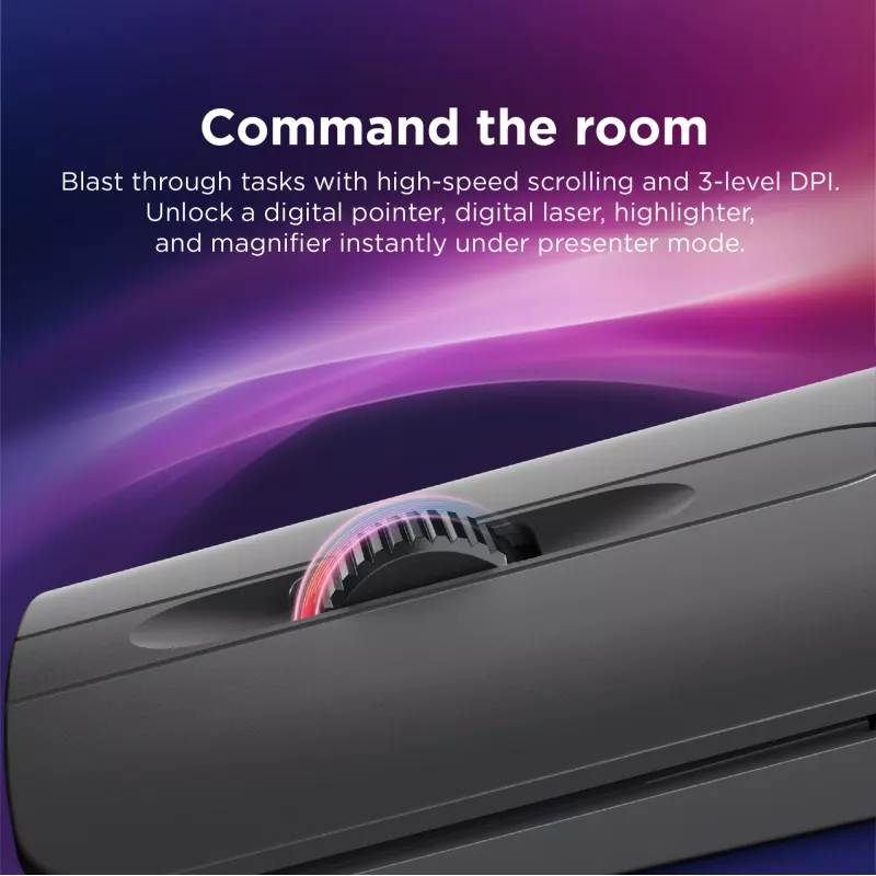 Mouse Bluetooth wireless ambidestro Lenovo 4Y51T62792 — LED IR, 4000 DPI, 7 tasti, rotella, grigio