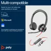 HP Poly Blackwire 8225 cuffie USB-C, con filo, ufficio/call center, 185 g, cuffie, nero