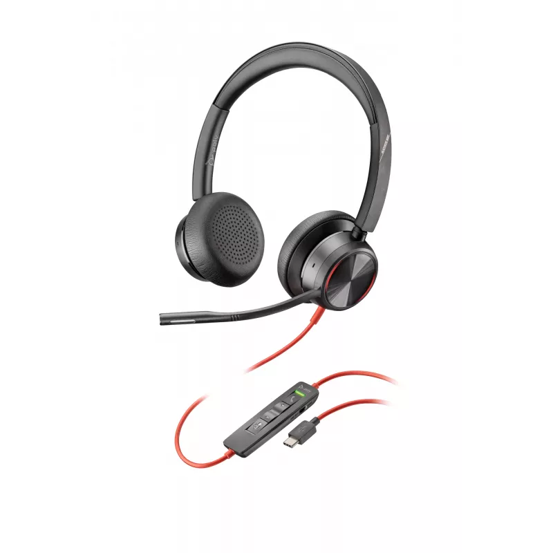 HP Poly Blackwire 8225 cuffie USB-C, con filo, ufficio/call center, 185 g, cuffie, nero
