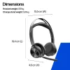 HP Poly Voyager Focus 2-M Cuffie USB-C-C Adattatore USB-C/A Poly+ 3 anni