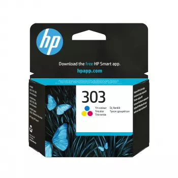 HP 303 cartuccia originale tricromia, standard, ciano, magenta, giallo, inchiostro a base di colorante, 1 pz., 165 pagine, confezione singola