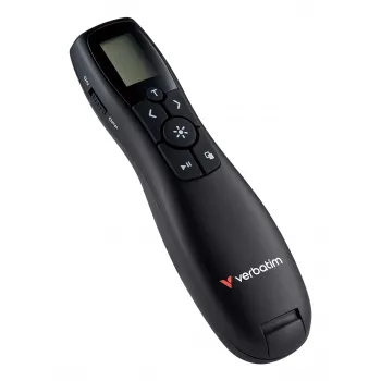 Verbatim Keynote presentatore wireless con display LCD, RF, USB, 30 m, nero