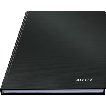 Leitz Quaderno Solid copertina rigida A5 a righe 90 g 80 fogli, monocromatico, nero, A5, 80 fogli, lucido, 80 g/m²