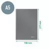 Leitz Quaderno Solid copertina rigida A5 a righe 90 g 80 fogli, monocromatico, nero, A5, 80 fogli, lucido, 80 g/m²