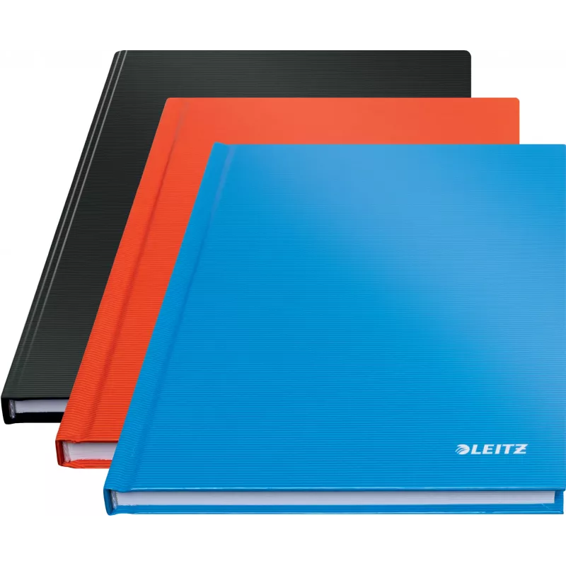 Leitz Quaderno Solid copertina rigida A5 a righe 90 g 80 fogli, monocromatico, nero, A5, 80 fogli, lucido, 80 g/m²