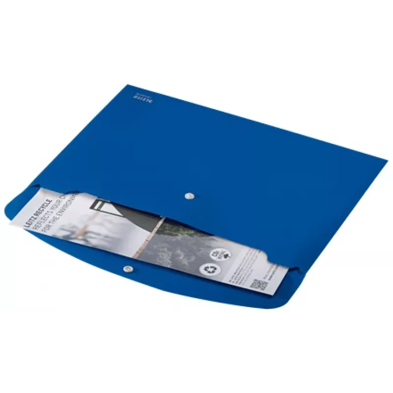 Leitz Cartella portadocumenti Recycle, cartella a busta, A4, polipropilene (PP), blu, orizzontale, 60 fogli