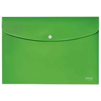 Leitz Cartella portadocumenti Recycle, cartella a risvolto, A4, polipropilene (PP), verde, orizzontale, 60 fogli