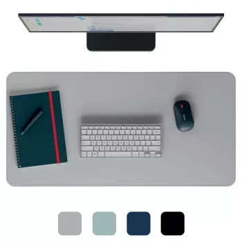 Leitz Tappetino da scrivania grande, grigio, polivinilcloruro (PVC), 400 mm, 800 mm, 2 mm, 350 g