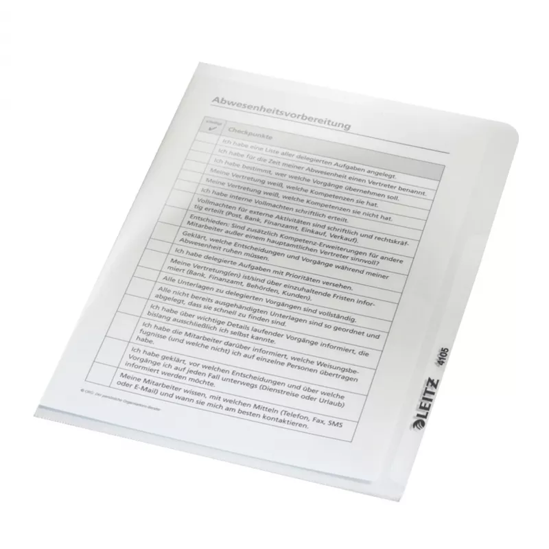 Leitz 41050000 Cartella PVC trasparente A5