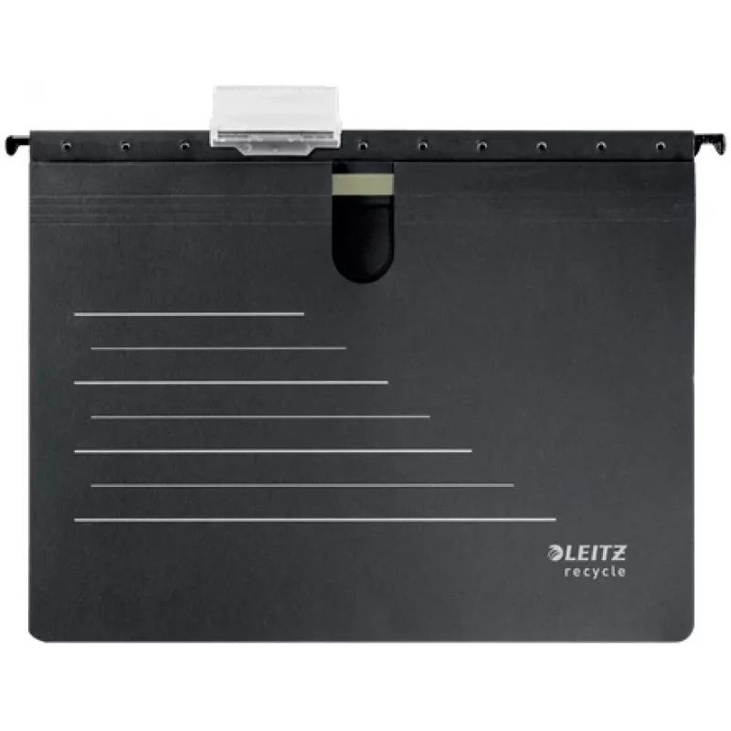 Leitz Alpha® Cartella sospesa in cartone Recycle, A4, nero, cartone, 348 mm, 2 mm, 270 mm