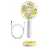 Ventilatore a mano Unold Breezy 86610, bianco/giallo