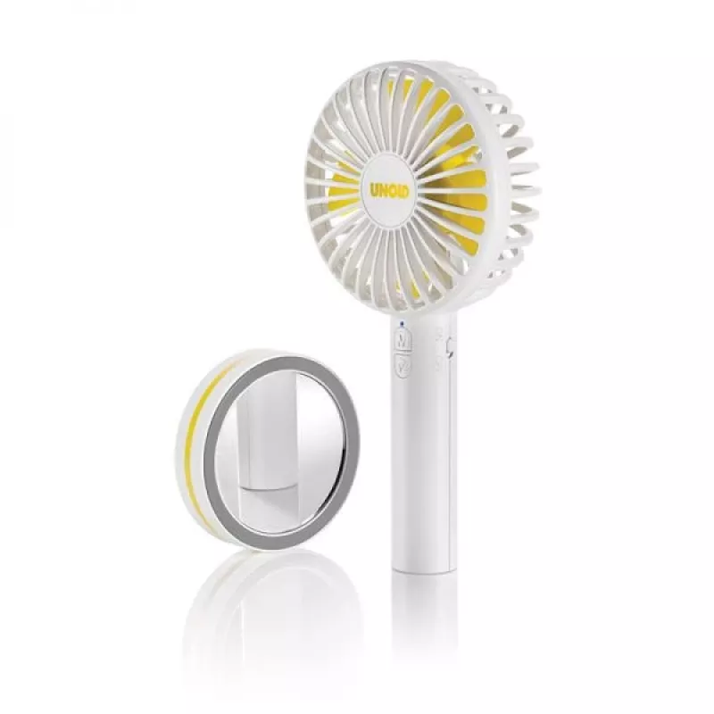 Ventilatore a mano Unold Breezy 86610, bianco/giallo