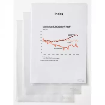 Cartella portadocumenti Rexel - Standard, A4, PVC, trasparente, 229 mm, 318 mm, 20 mm