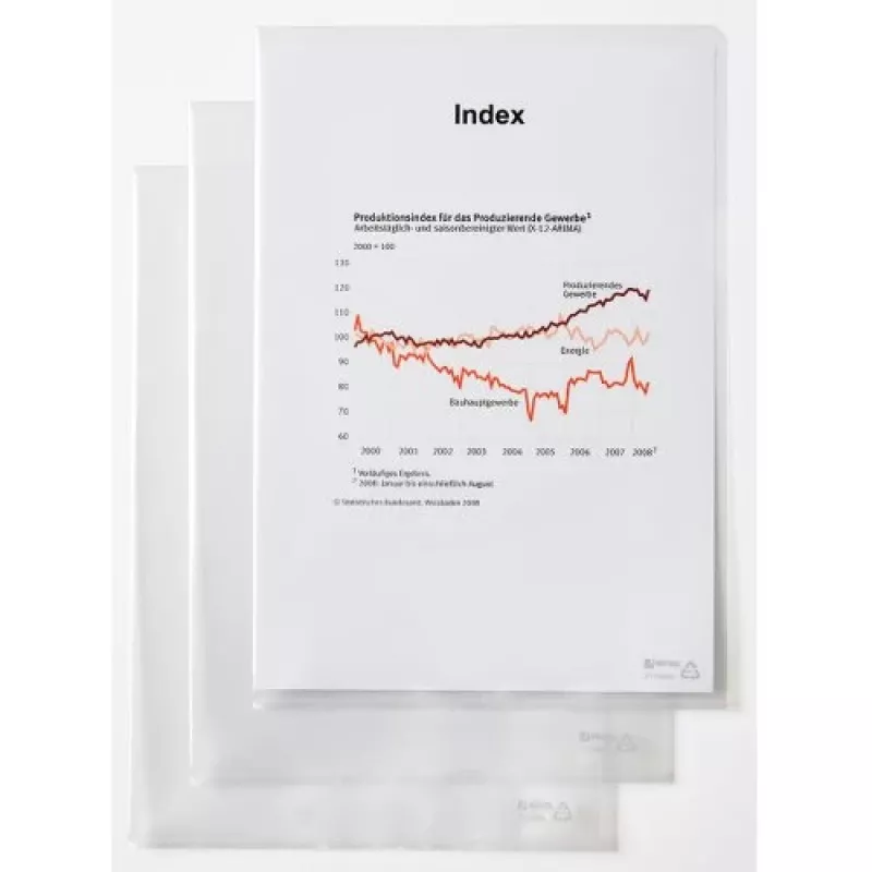 Cartella portadocumenti Rexel - Standard, A4, PVC, trasparente, 229 mm, 318 mm, 20 mm