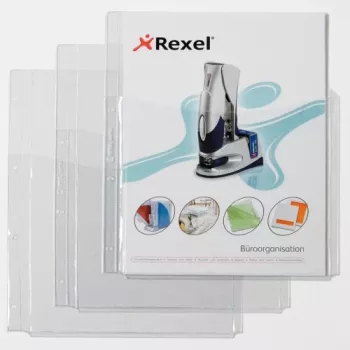 Cartelle Rexel Extraklasse con copertina anteriore, 210 x 297 mm (A4), trasparente, policloruro di vinile, 0,18 mm, 220 mm, 318 mm