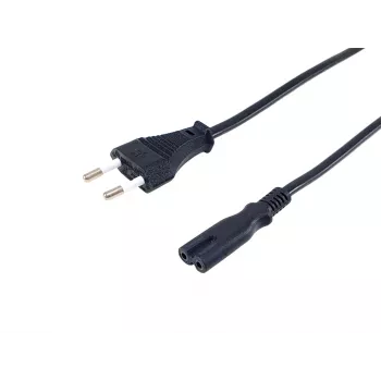 Cavo di alimentazione Equip High Quality, C7 su Euro bipolare, 3,0 m, 3 m, bipolare, connettore femmina C7, H03VVH2-F, 250 V, 2,5 A