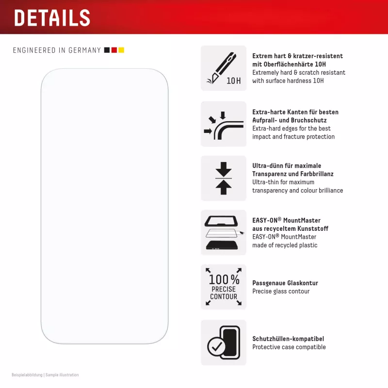 Protezione display Displex (10H) per Apple iPhone 17, antigraffio