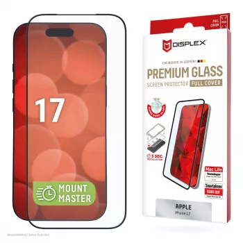Pellicola protettiva per display Displex Premium (copertura totale, 10H) per Apple iPhone 17, copertura totale