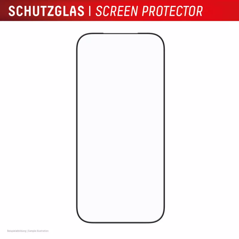 Protezione display e.v.i. Displex iPhone 17 Pro Premium con guida di montaggio – antigraffio, trasparente/nero