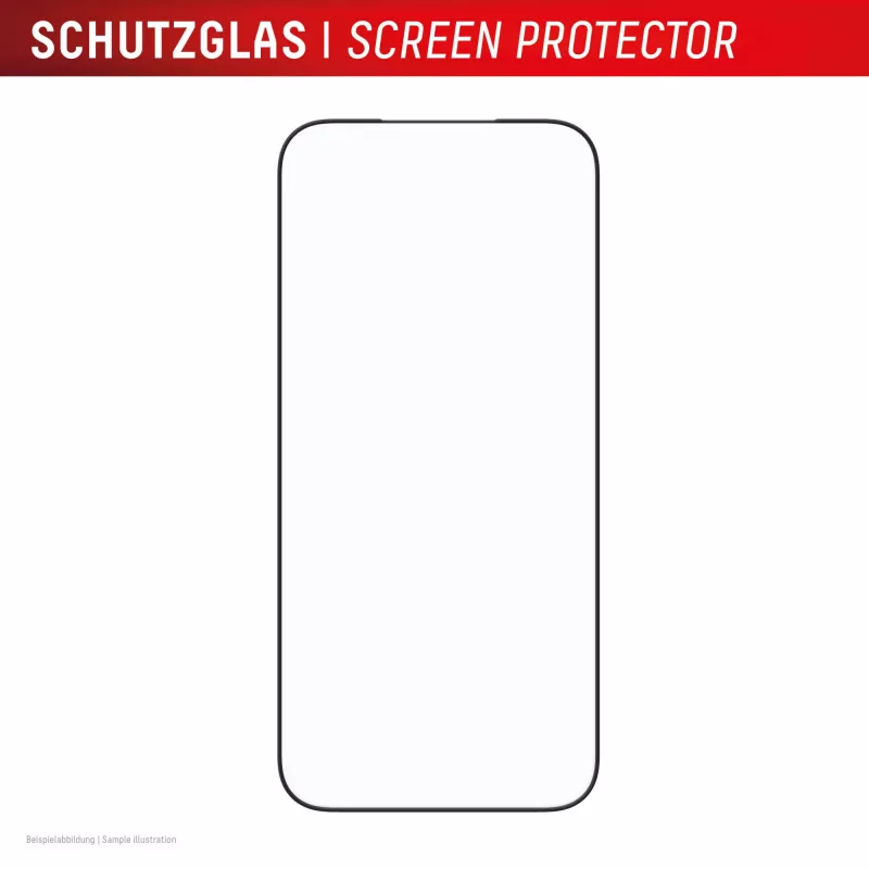 Pellicola protettiva per display e.v.i. Displex Premium per iPhone 17 Pro Max con Mount Master (antigraffio e antimacchia, trasparente/nero)