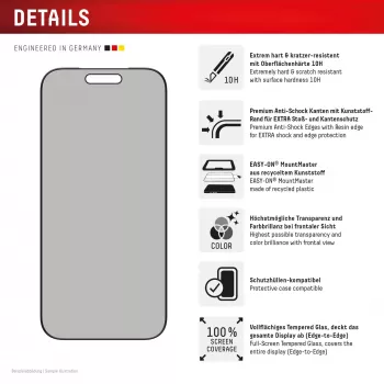 Protezione display privacy Displex (10H) per Apple iPhone 17 Pro, filtro privacy