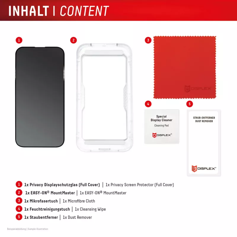 Protezione display privacy Displex (10H) per Apple iPhone 17 Pro, filtro privacy
