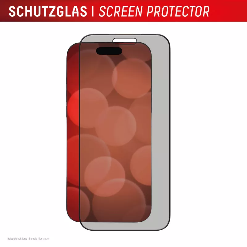 Vetro protettivo per display privacy in vetro temperato e.v.i. Displex (10H) per Apple iPhone 17 Pro Max, filtro privacy