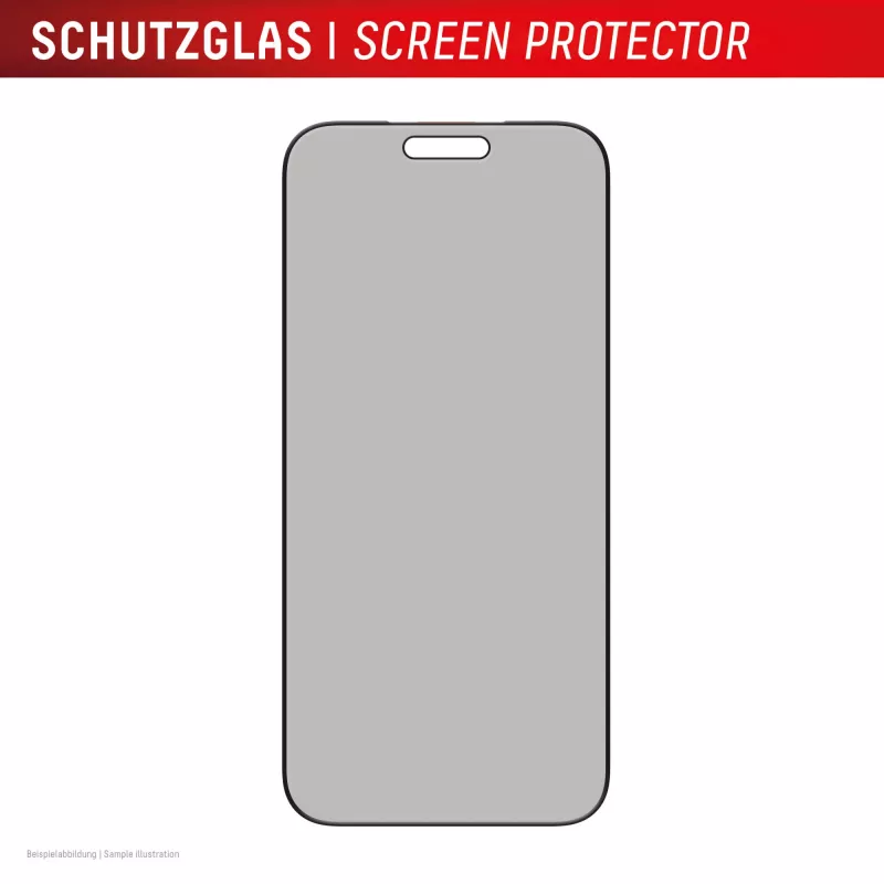 Vetro protettivo per display privacy in vetro temperato e.v.i. Displex (10H) per Apple iPhone 17 Pro Max, filtro privacy