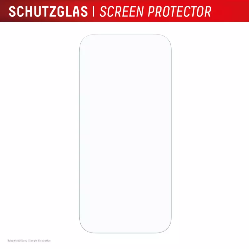 Protezione schermo e custodia e.v.i. Displex per Apple iPhone 17, vetro temperato, trasparente, applicazione a secco, antigraffio